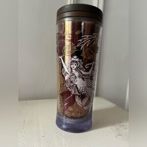 Starbucks 2007 Anniversary Blend Siren Brown Mermaid Travel Tumbler